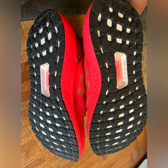Pre-owned Womens Adidas Ultraboost 2020 Signal Pink Gold Lace Up Size 6.5 - Picture 6 of 7